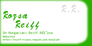 rozsa reiff business card